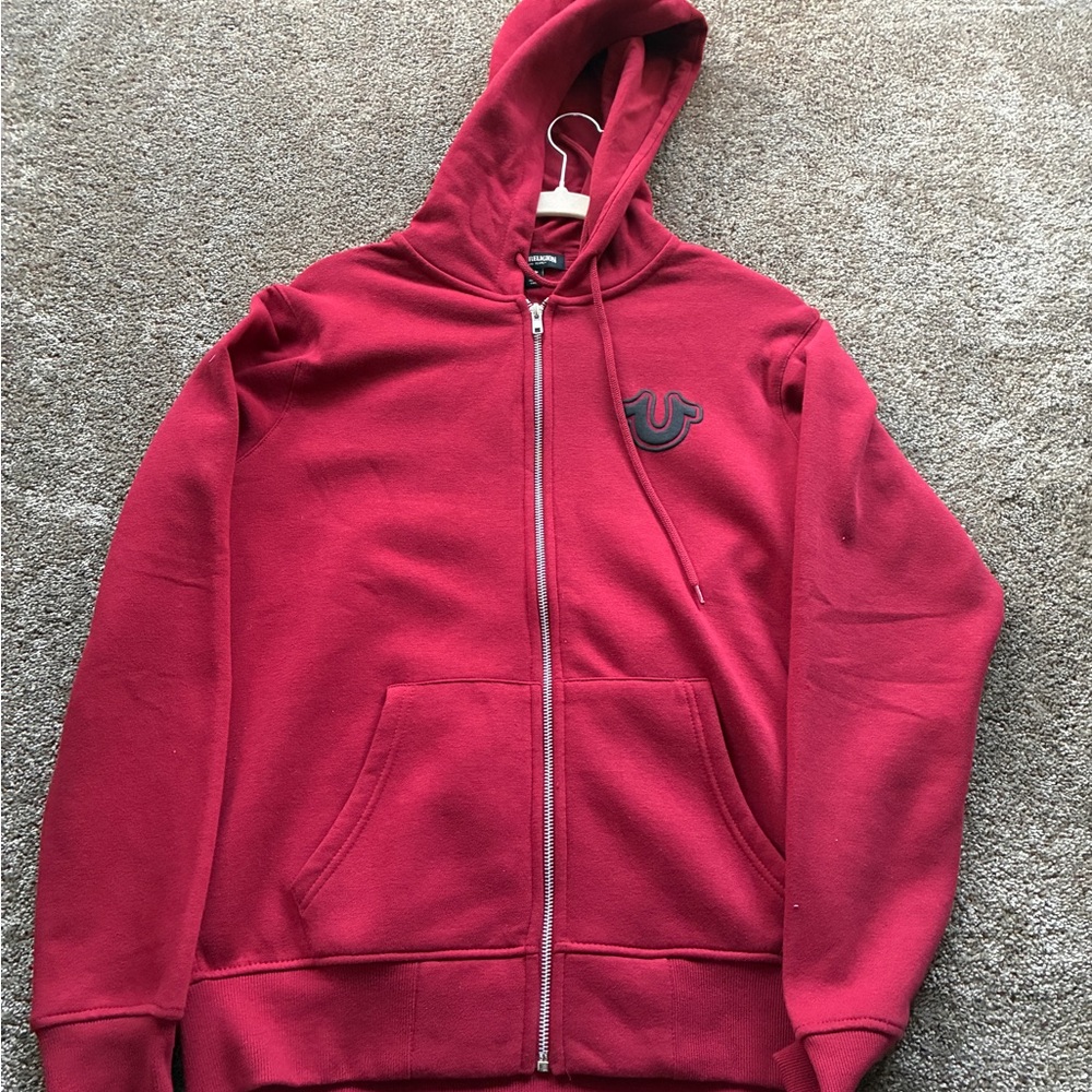 True Religion Red Hoodie Jacket